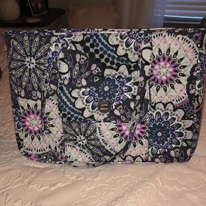 Vera Bradley tote and cosmetics bag